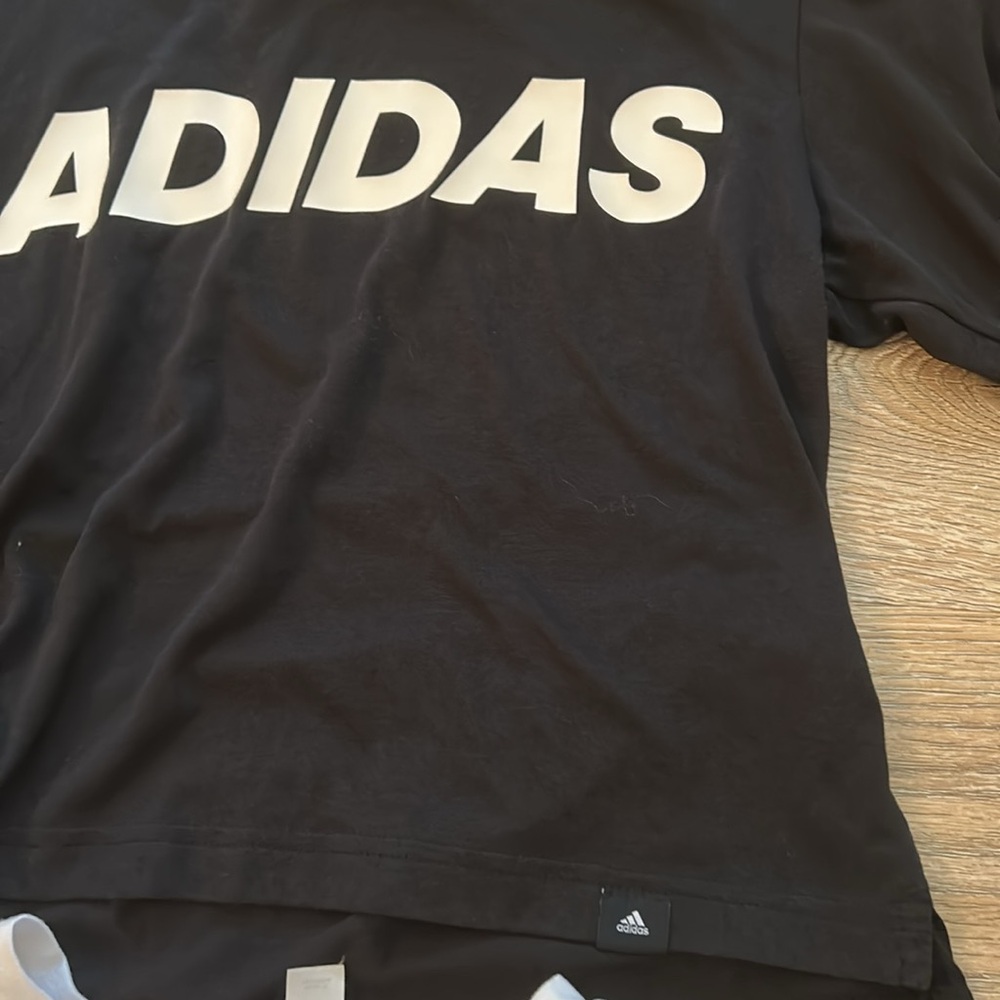 SOLD. Not available. Adidas Bundle / Black and White T-Shirts with Pink Leggings - Picture 3 of 4
